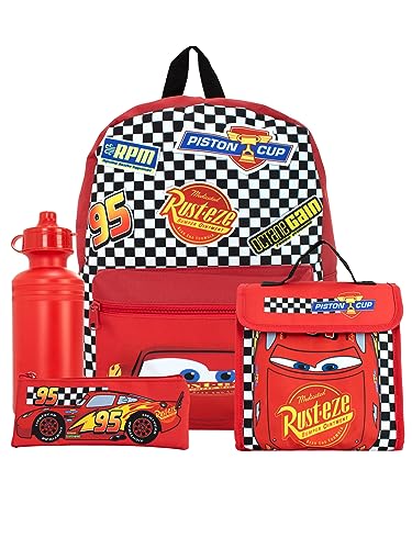 Lightning McQueen 4-Piece Backpack Set for Kids
