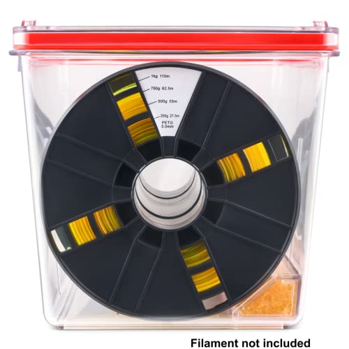 Clear 3D Printer Filament Storage Container by Stylox