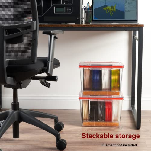 Clear 3D Printer Filament Storage Container by Stylox