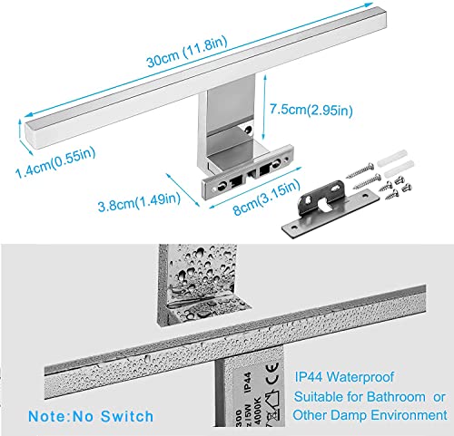 Azhien 30cm LED Mirror Light for Bathrooms