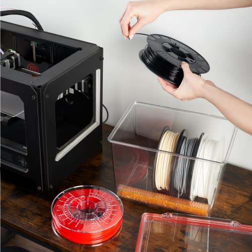 Clear 3D Printer Filament Storage Container by Stylox