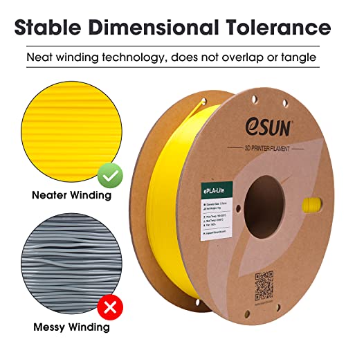 eSUN 1.75mm PLA 3D Printing Filament - Yellow