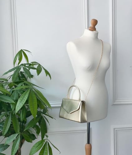 LeahWard Gold Faux Leather Wedding Clutch Bag
