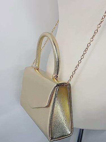 LeahWard Gold Faux Leather Wedding Clutch Bag