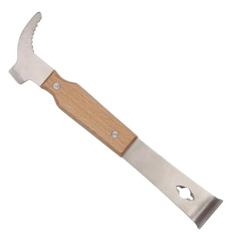 Stainless Steel Bee Hive Scraper with Wooden Handle