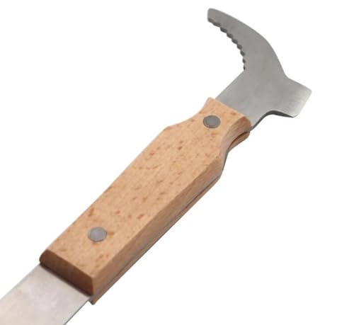 Stainless Steel Bee Hive Scraper with Wooden Handle
