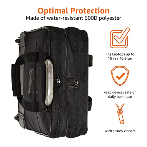 Amazon Basics 16-Inch Laptop Bag with Wheels