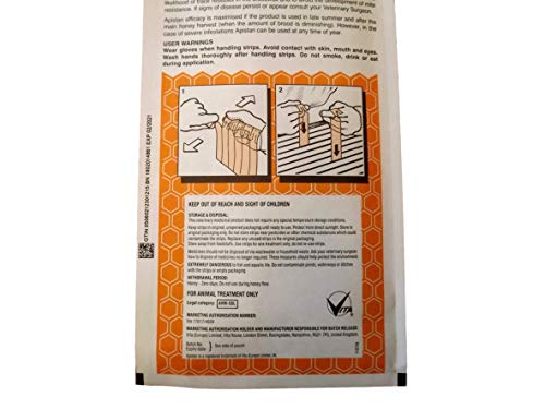 Apistan Varroa Control Strips - Pack of 10