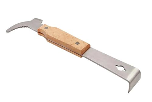 Stainless Steel Bee Hive Scraper with Wooden Handle