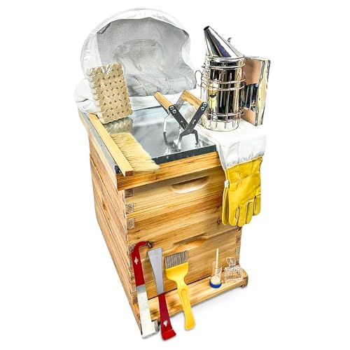Premium Bee Hive Starter Kit with Essential Gear