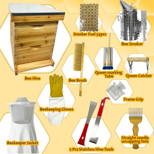 Premium Bee Hive Starter Kit with Essential Gear