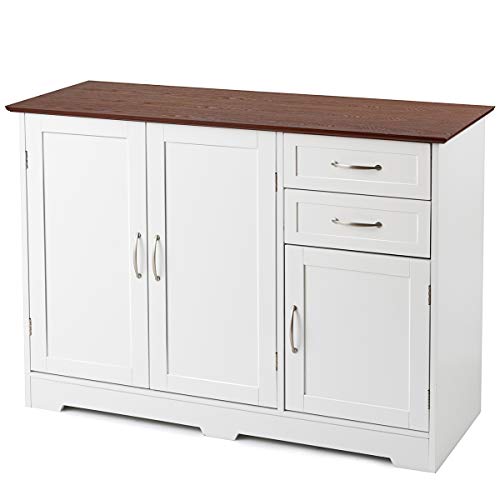 COSTWAY Modern Sideboard Storage Cabinet with Adjustable Shelves