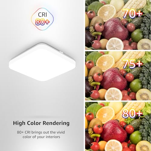 Bright 24W Square LED Ceiling Light, IP44