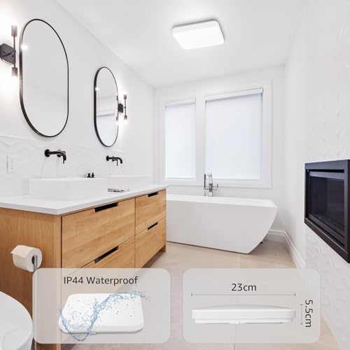 Bright 24W Square LED Ceiling Light, IP44