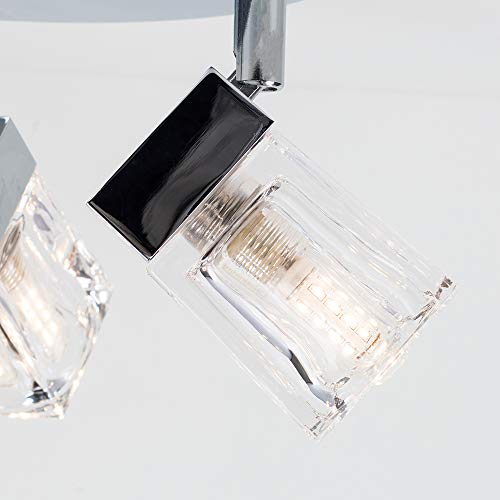 Sleek Chrome 3-Way IP44 Bathroom Ceiling Light