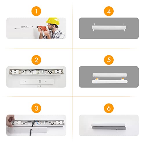 LED Bathroom Mirror Wall Light, 4000K Makeup Lamp