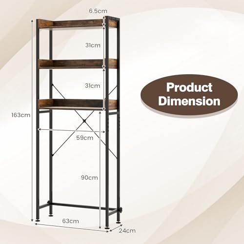 COSTWAY 3-Tier Over Toilet Storage Shelf Organizer