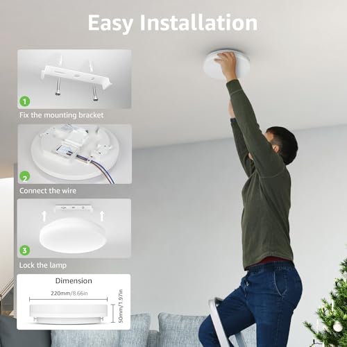 Lepro 15W Waterproof Modern Ceiling Light Fixture