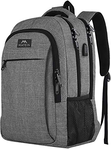 MATEIN Lightweight USB Laptop Backpack for Travel