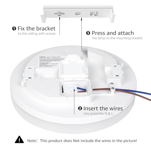 Lepro 15W Waterproof Modern Ceiling Light Fixture
