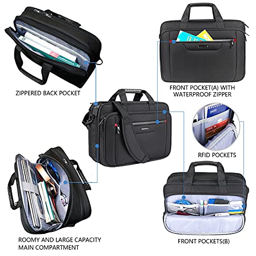 VANKEAN Water-Repellent Laptop Briefcase for 17.3