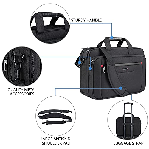 VANKEAN Water-Repellent Laptop Briefcase for 17.3