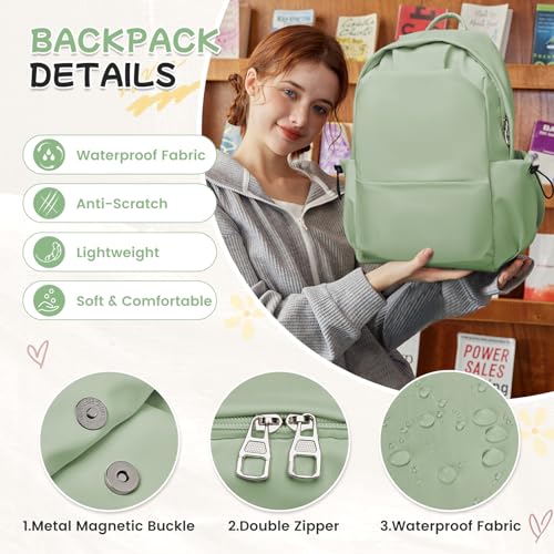 Light Green Lightweight School & Travel Backpack