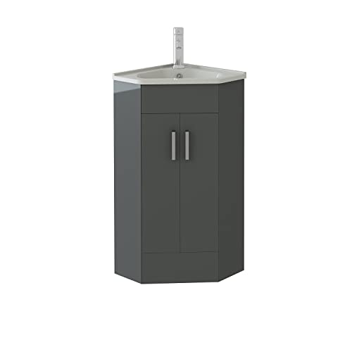 VeeBath High Gloss Cloakroom Vanity Sink Cabinet