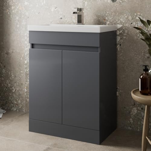 Artis® 600mm Grey Gloss Vanity Unit with Sink