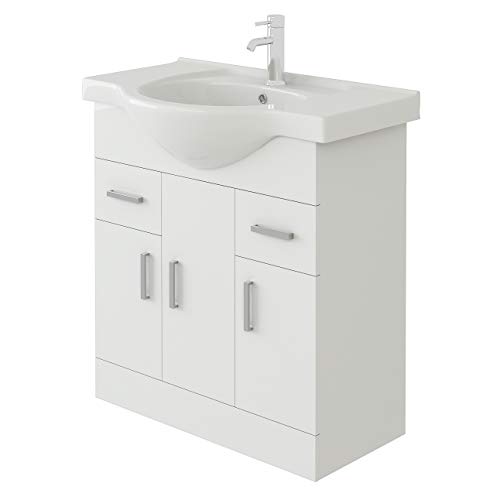 VeeBath Linx 750mm White Vanity Sink Cabinet
