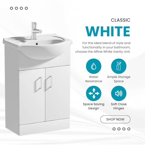 Affine® 560mm Freestanding Bathroom Vanity Unit