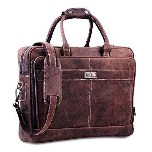 Genuine Leather Laptop Messenger Bag for Men