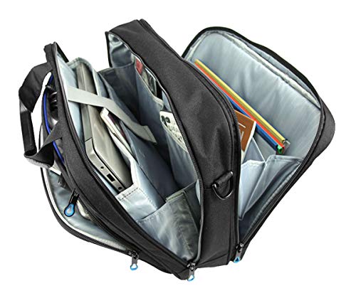 KROSER 15.6" Water-Repellent Laptop Bag - Black/Blue