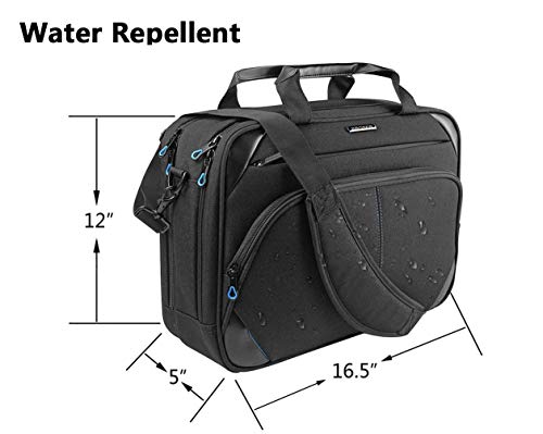 KROSER 15.6" Water-Repellent Laptop Bag - Black/Blue