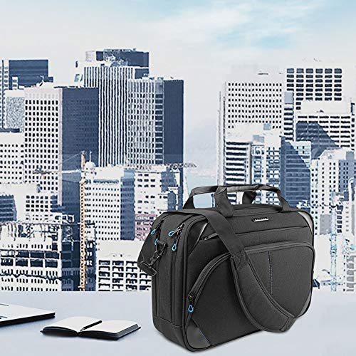 KROSER 15.6" Water-Repellent Laptop Bag - Black/Blue
