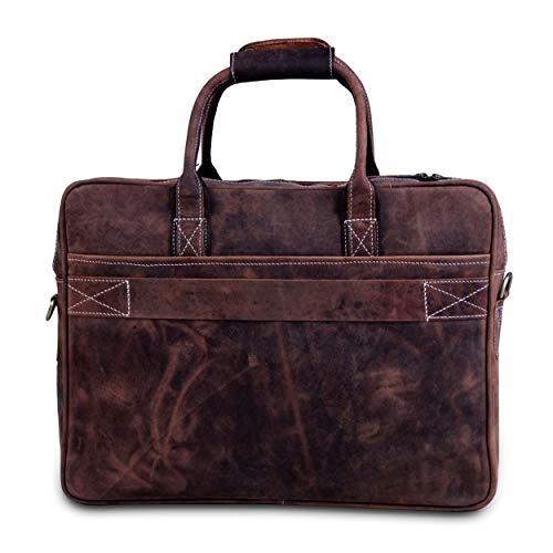Genuine Leather Laptop Messenger Bag for Men