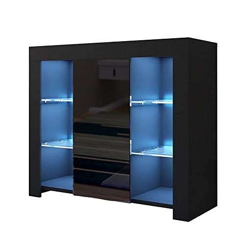 Modern High Gloss LED Display Sideboard Cabinet