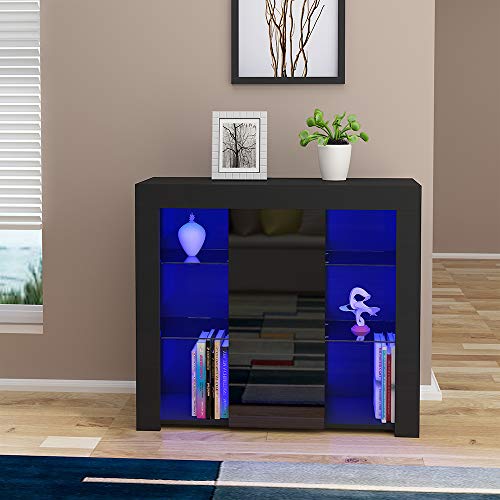 Modern High Gloss LED Display Sideboard Cabinet