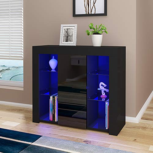 Modern High Gloss LED Display Sideboard Cabinet
