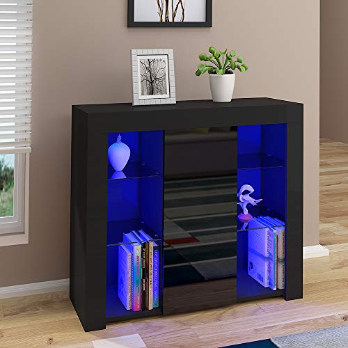 Modern High Gloss LED Display Sideboard Cabinet