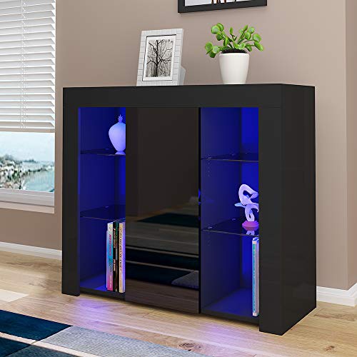 Modern High Gloss LED Display Sideboard Cabinet