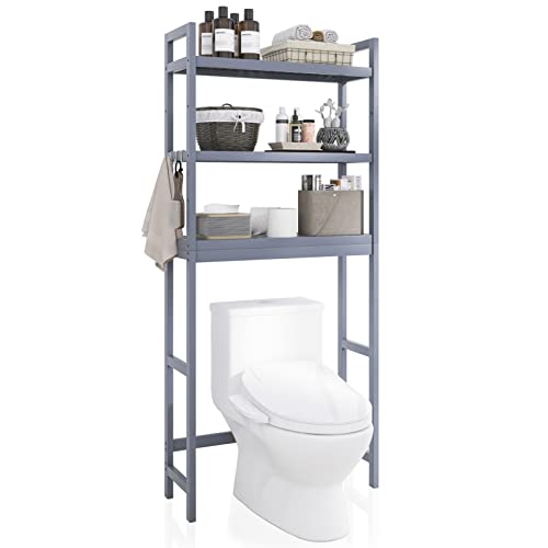 Bamboo Over-The-Toilet Storage Shelf Organizer