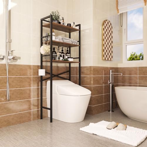 3-Tier Over Toilet Storage Organizer - Rustic Brown