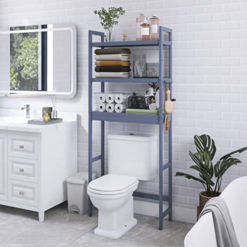 Bamboo Over-The-Toilet Storage Shelf Organizer