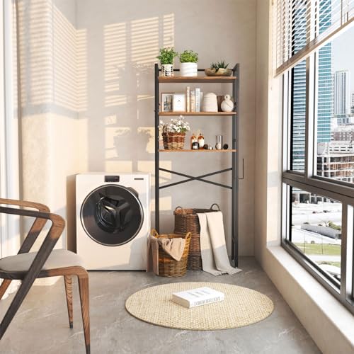 3-Tier Over Toilet Storage Organizer - Rustic Brown