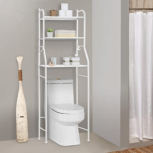 3-Tier Over Toilet Storage Rack - White