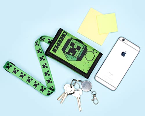 Minecraft Creeper Kids Wallet with Lanyard Gift
