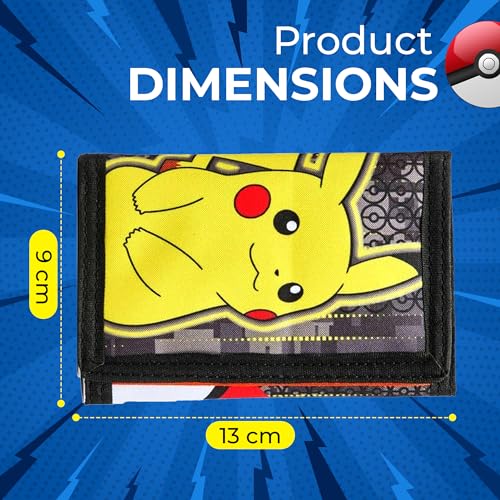 Pikachu Trifold Wallet for Kids - Yellow Design