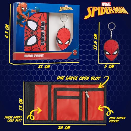Avengers Spiderman Wallet and Keyring Gift Set