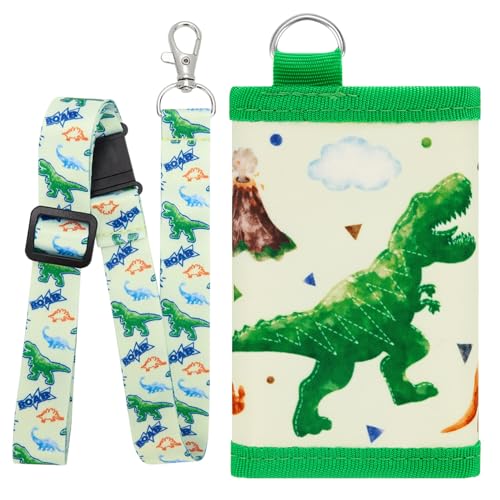 Dinosaur Trifold Wallet for Kids Ages 4-12